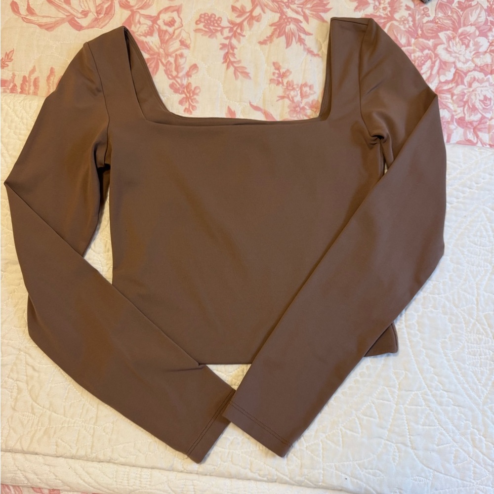 Aritzia Brown Long Sleeve Top